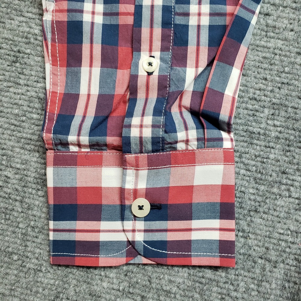 UNTUCKit Navarro Shirt Mens LT Slim Red White Blue Button Up Long Sleeve New - Picture 6 of 11